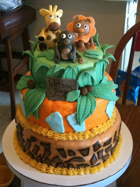 Safari Theme Baby Shower Cake