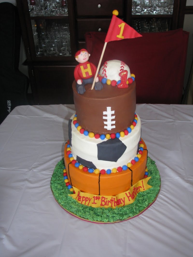 Sports-Themed Birthday Cake