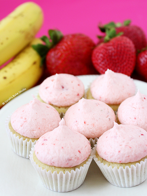 Strawberry Banana Cupcakes