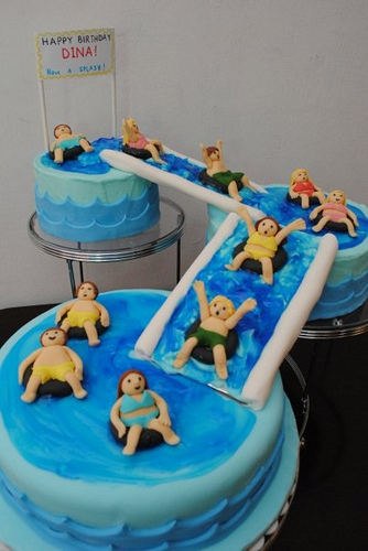 Swimming Pool Birthday Cake