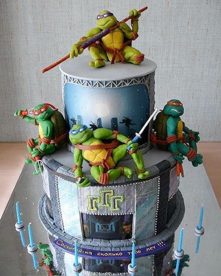 Teenage Mutant Ninja Turtles Birthday Cake