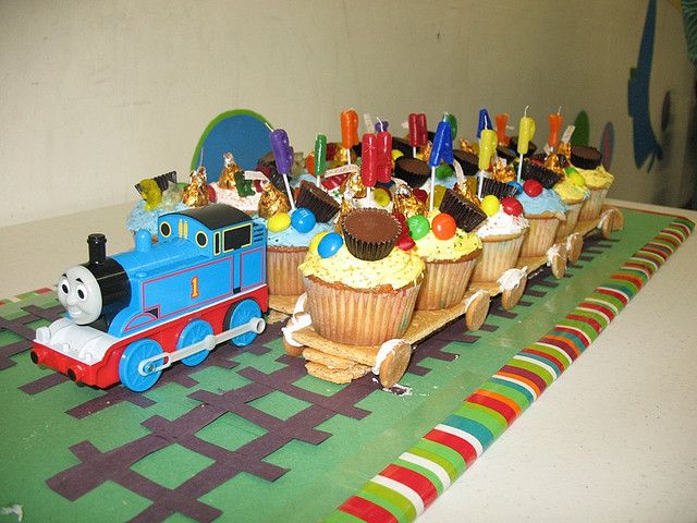 10 Photos of Picture For Happy Birthday Thomas The Train Cupcakes