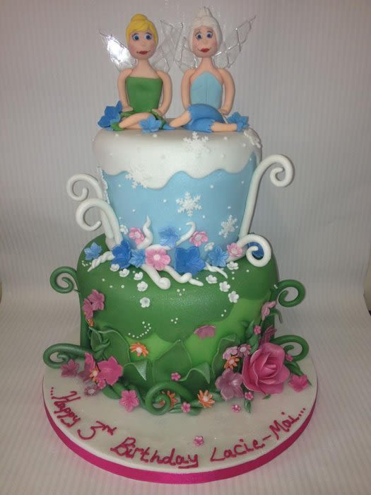 Tinkerbell and Periwinkle Cake