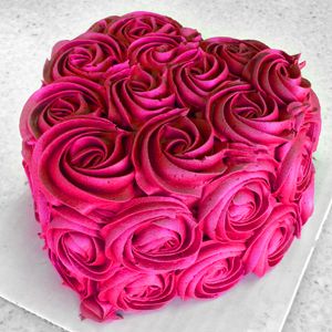 Valentine's Day Heart Shaped Cake