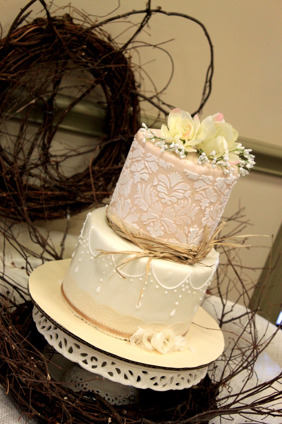 Vintage Bridal Shower Cake