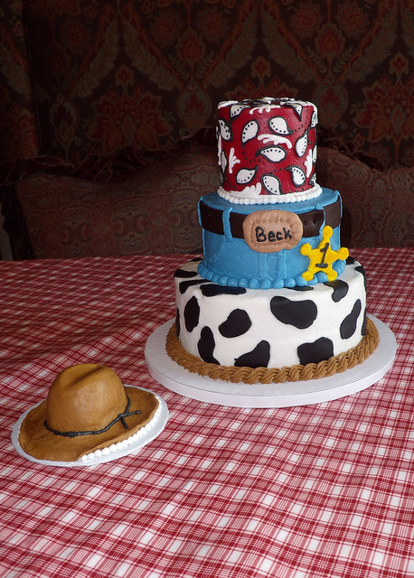 Western First Birthday Cake