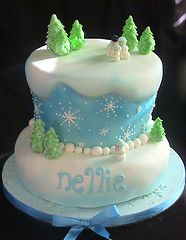 Winter Themed Birthday Cake