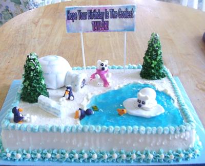 Winter Wonderland Birthday Sheet Cakes