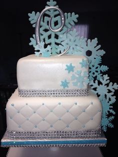 Winter Wonderland Sweet 16 Cake