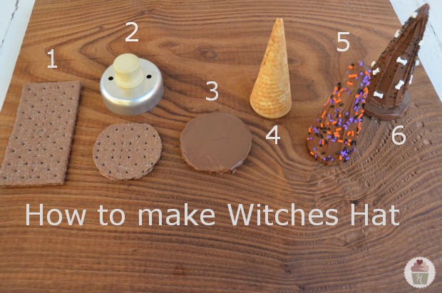 Witch Hat with Ice Cream Cone Cupcakes