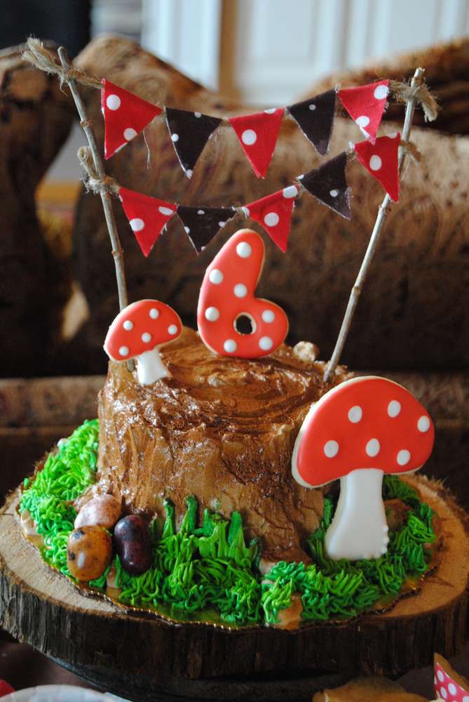 Woodland Themed Birthday Party Cake