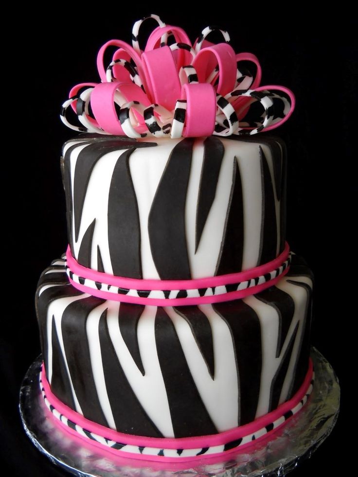 Zebra Birthday Cake