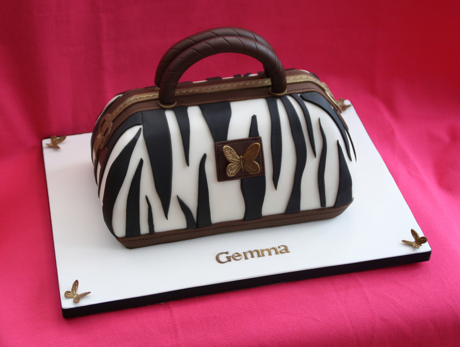 Zebra Print Handbag Cake