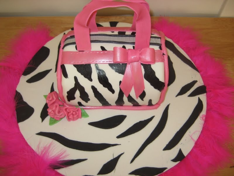 Zebra Purse Birthday Cake