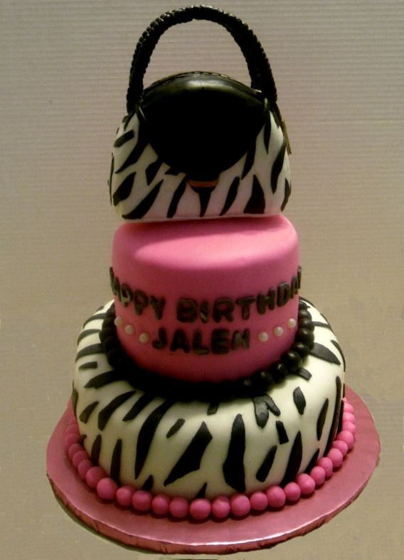 Zebra Purse Cake