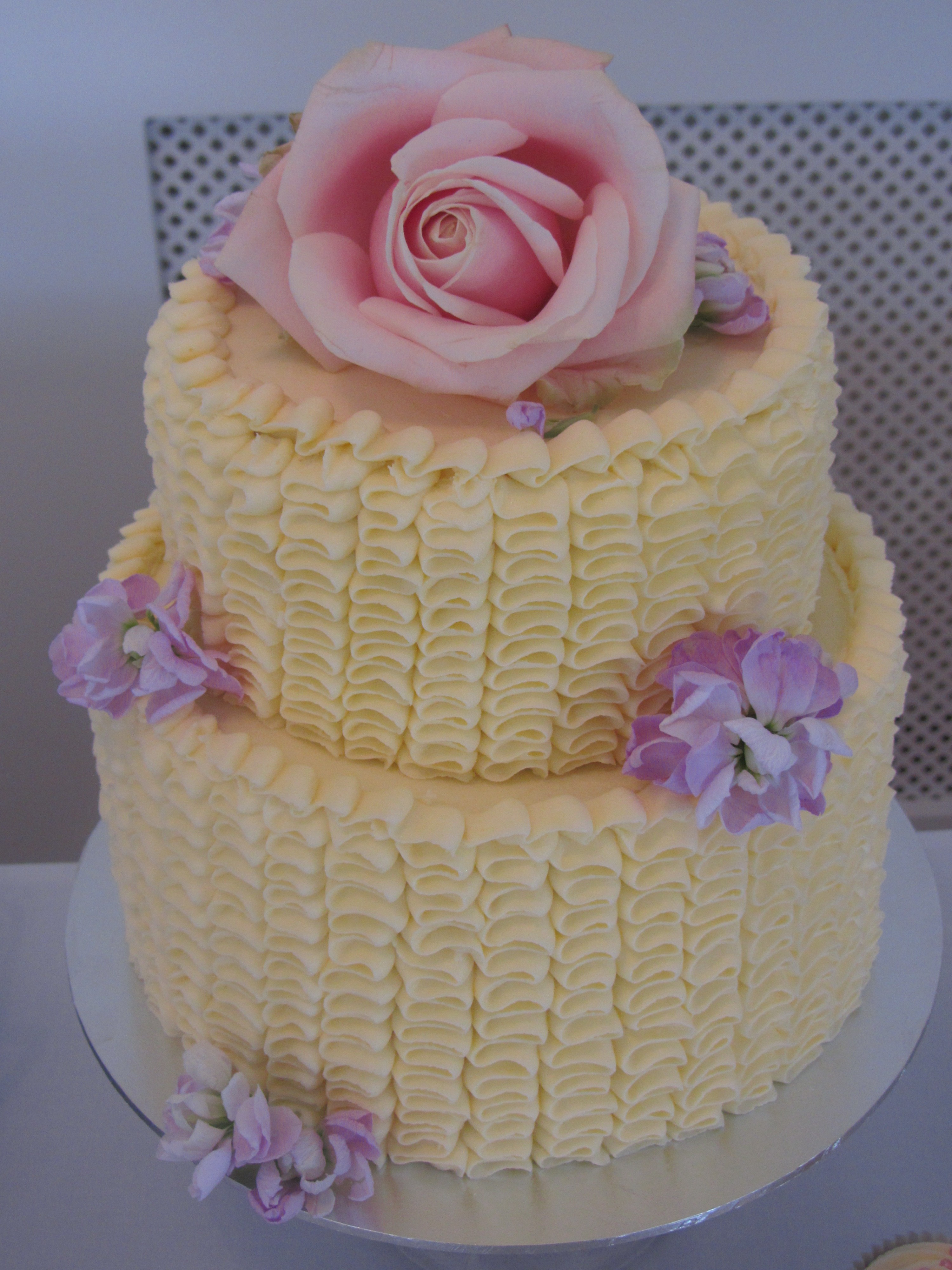 2 Tier Ruffle Cake