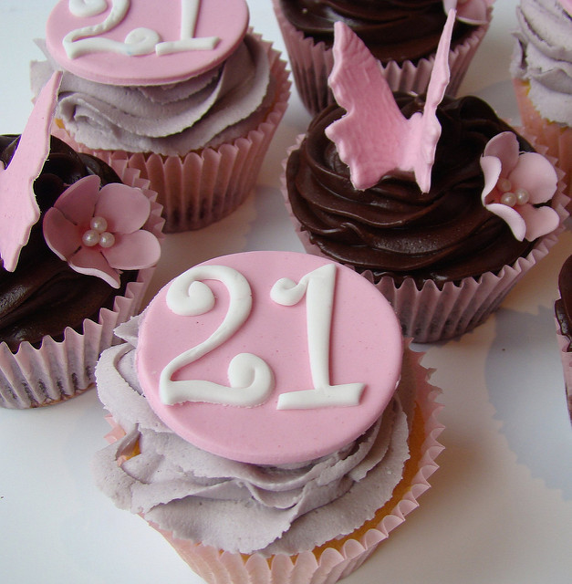 21st Birthday Cupcakes