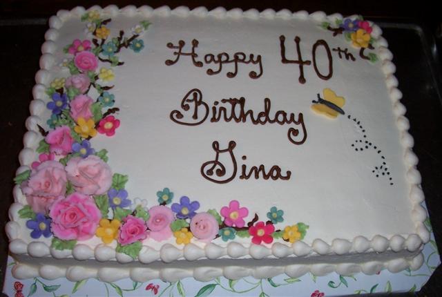 13 Photos of 40th Birthday Cake Sheet Cakes For Women