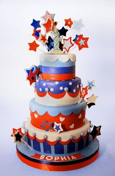 4th of July Birthday Cake Idea