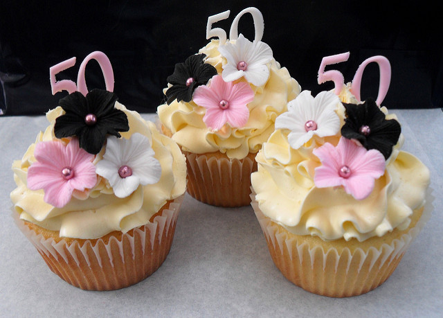 50th Birthday Cupcakes