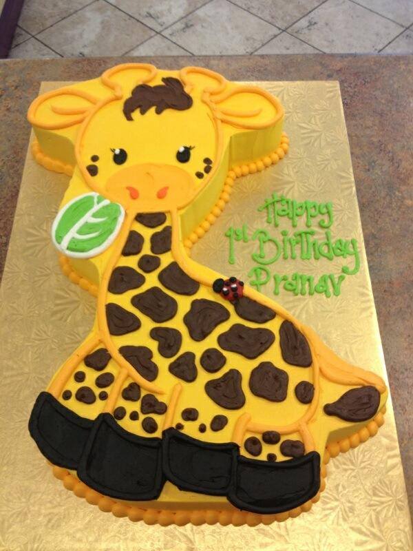 9 Photos of Cute Giraffe Birthday Sheet Cakes