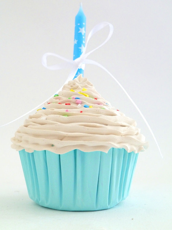 Birthday Cupcake with Candle