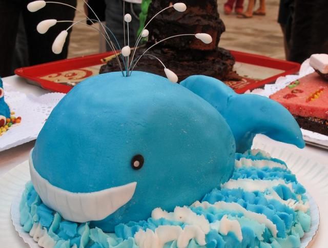 Blue Whale Birthday Cake