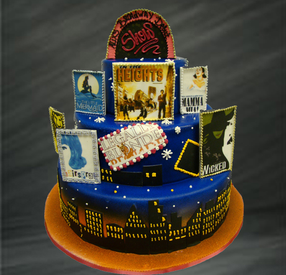 Broadway Themed Birthday Cake