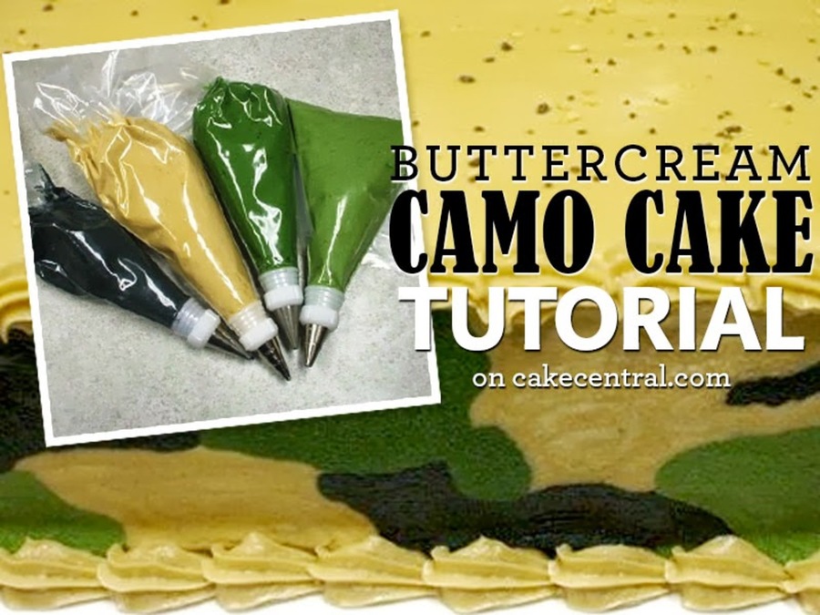 Buttercream Camo Cake Tutorial