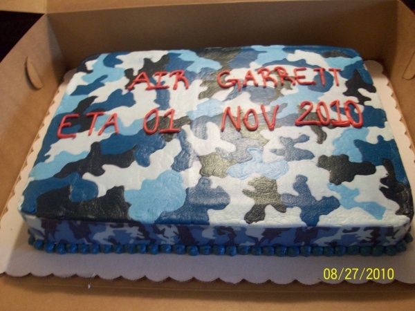 Camo Baby Shower Cake Buttercream