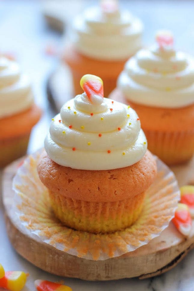 Candy Corn Cupcakes