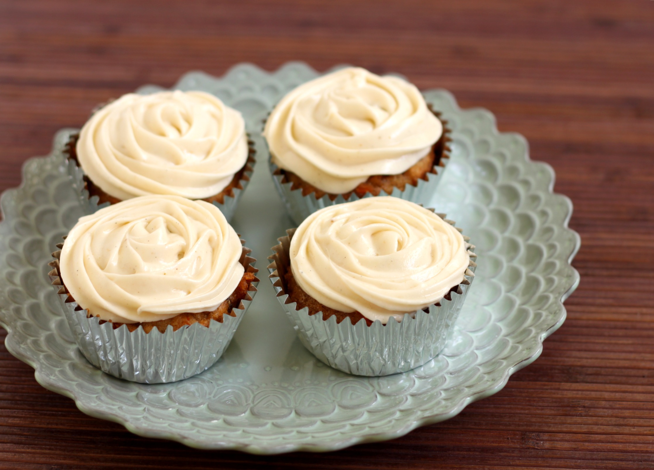 Carrot Cake Cupcakes with Cream Cheese Frosting