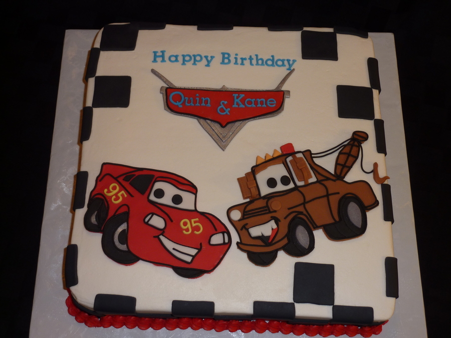 Cars Lightning McQueen Mater Birthday Cake