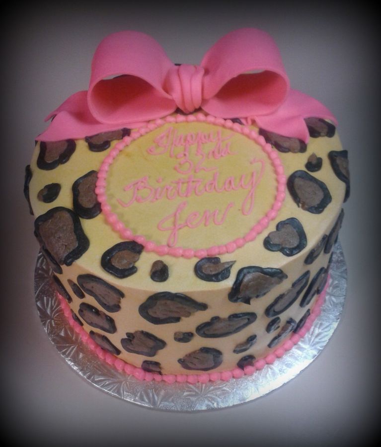 9 Photos of Buttercream Cheetah Print Cakes