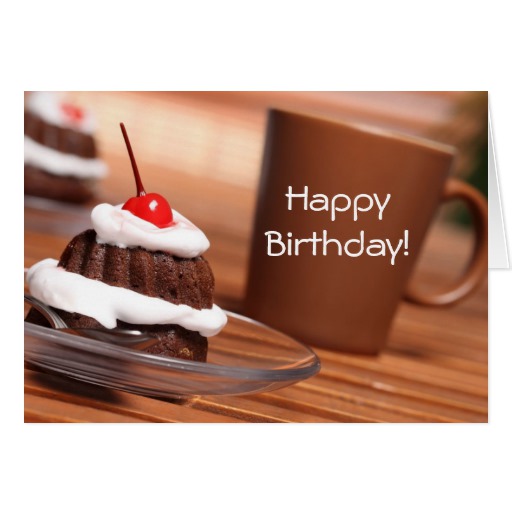 Coffee and Cake Birthday Card