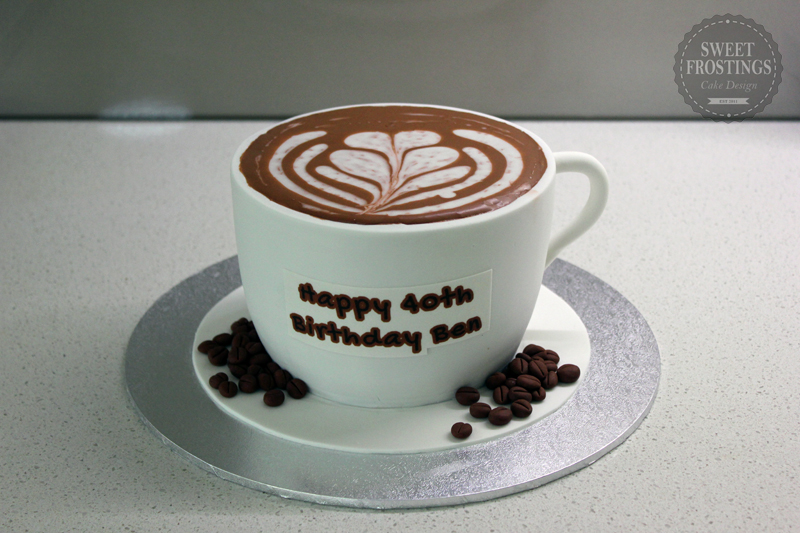 Coffee Cup Birthday Cake