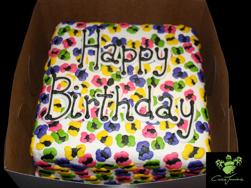 Colorful Cheetah Print Cake