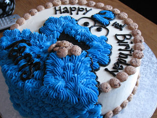 Cookie Monster Happy Birthday Cake