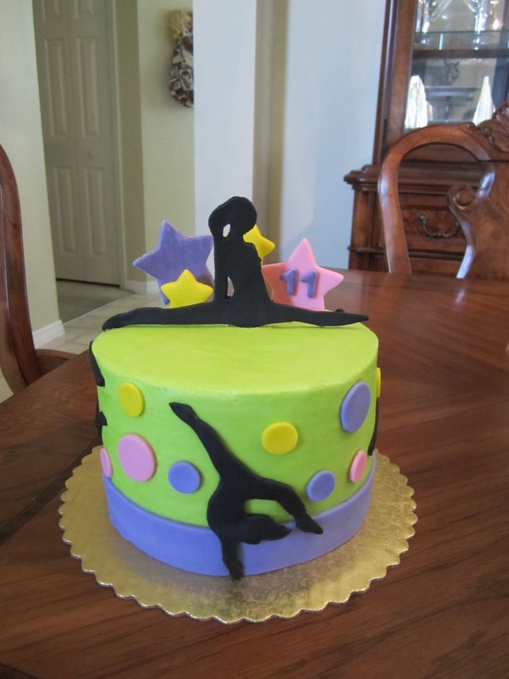 Cute Gymnastics Birthday Cake