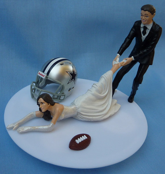 Dallas Cowboys Wedding Cake Topper