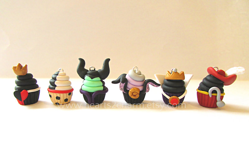 Disney Cupcake Polymer Clay Charms