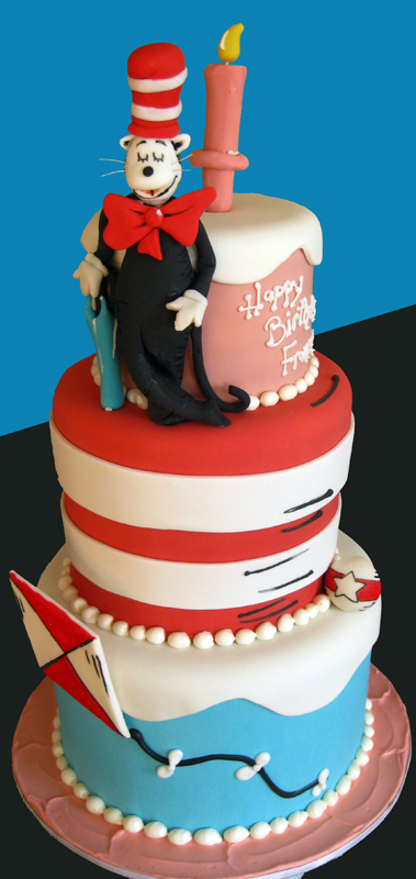 Dr. Seuss Cat in the Hat Birthday Cake