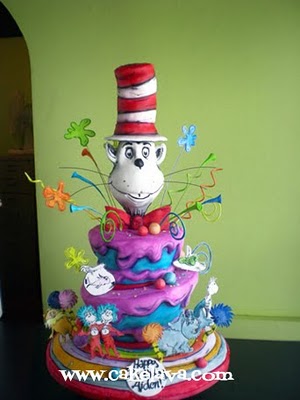 Dr. Seuss Cat in the Hat Cake