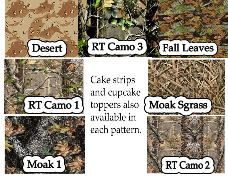 Edible Camo Sugar Sheets for Cakes