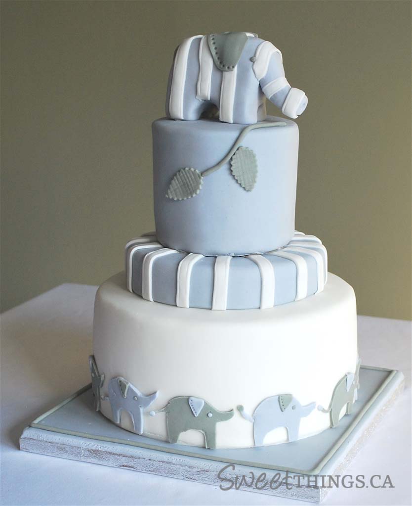 Elephant Baby Shower Cake