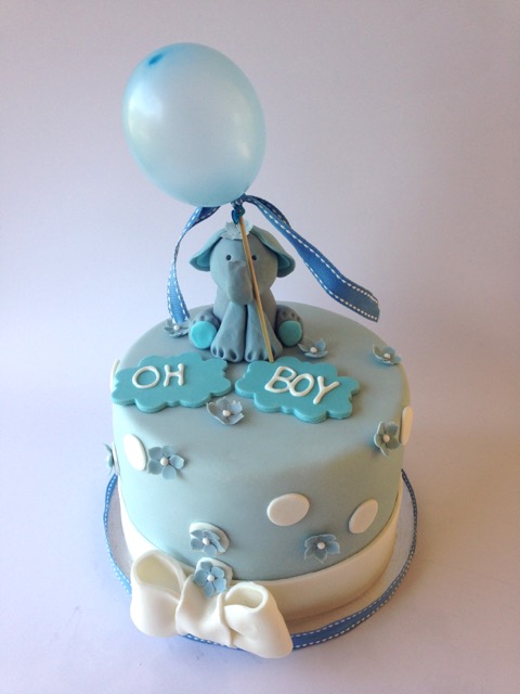 Elephant Baby Shower Cake