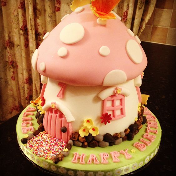 Fairy Toadstool Birthday Cake