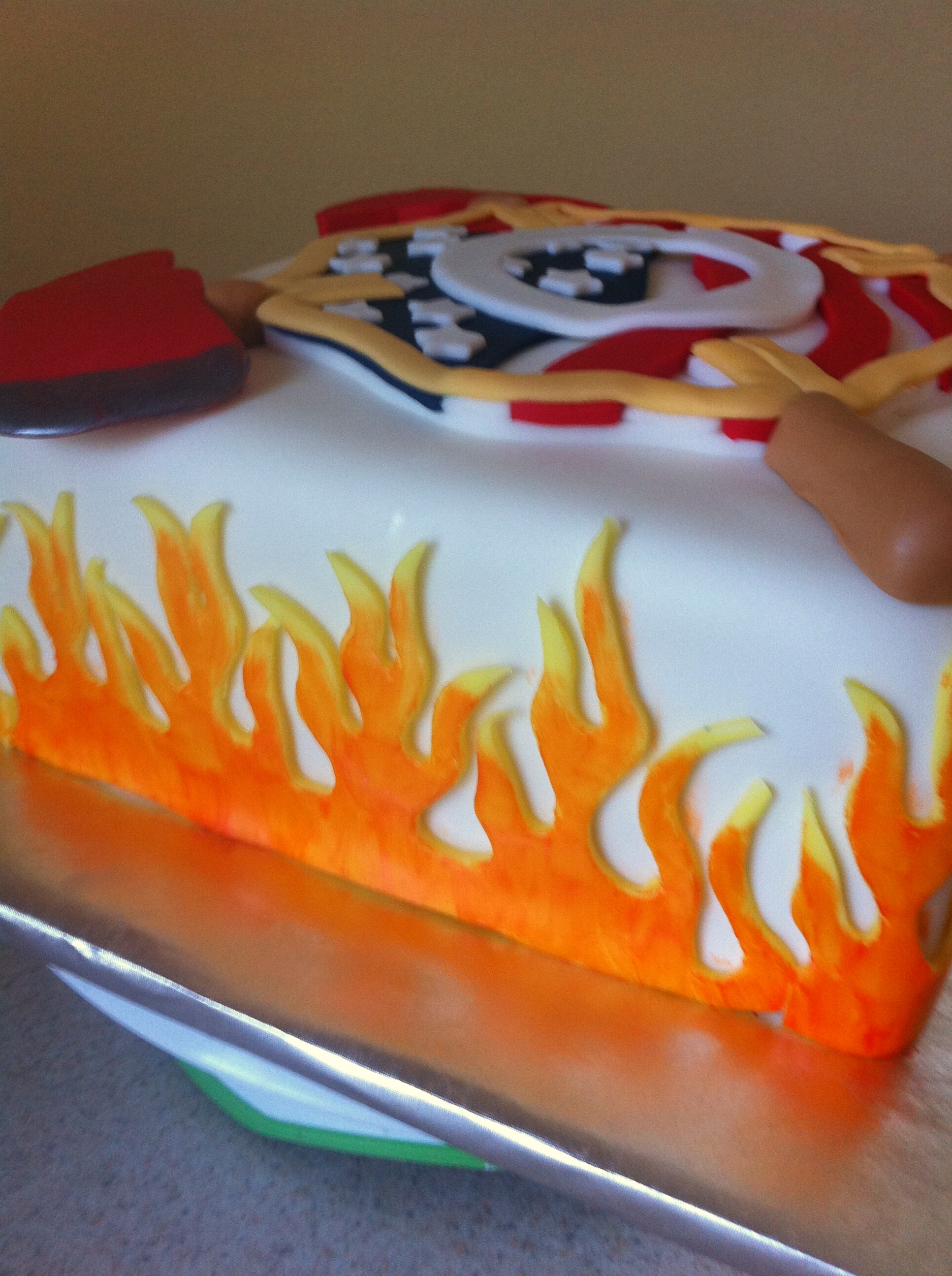 Firefighter Birthday Cake Flames