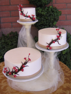 Floating Tiers Wedding Cake