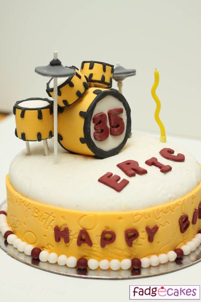 Fondant Drum Set Cake